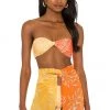 Deals 🛒 Camila Coelho Neves Top In Orange & Yellow In Orange & Yellow Palm 🔔