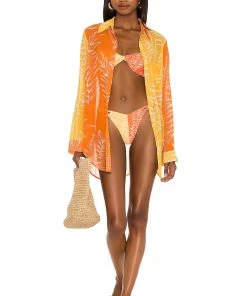 Best reviews of 👏 Camila Coelho Neves Bottom In Orange & Yellow In Orange & Yellow Palm 🤩 -Camila Coelho Store COEL WX67 V4