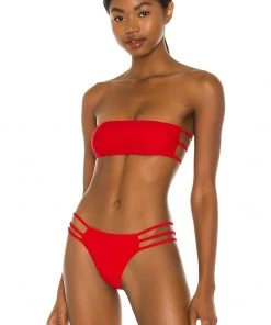 New ❤️ Camila Coelho Lia Top In Red ⌛