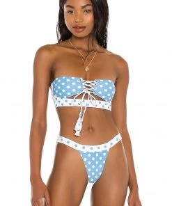 Deals ⌛ Camila Coelho Andressa Top In Blue Dot 🧨