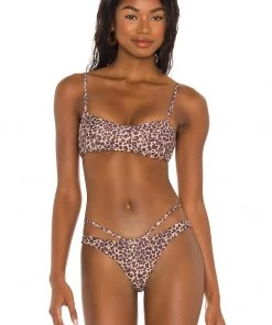 Hot Sale ❤️ Camila Coelho Lorena Top In Natural Leopard 😀