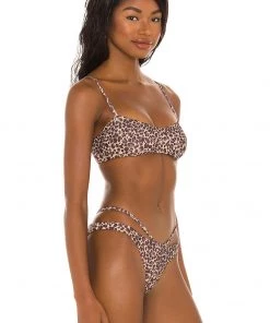 Hot Sale ❤️ Camila Coelho Lorena Top In Natural Leopard 😀 -Camila Coelho Store COEL WX95 V2